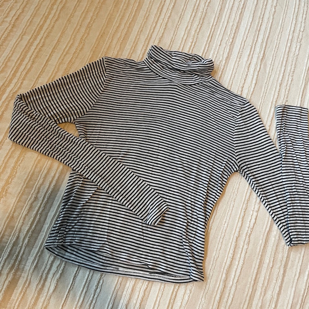 STRIPED TURTLENECK